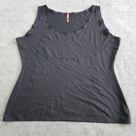 Spanx Tank Top Womens 3X  Black 10039R Shapewear Sleeveless Hourglass Silhouette - Picture 1 of 11